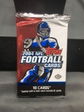 Factory Sealed Topps 2004 NFL Football Hobby 10 Card Pack - Ben Roethlisberger RC?