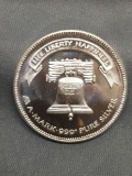 Liberty Bell 1 Ounce .999 Fine Silver Bullion Round