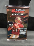 Factory Sealed Bowman 2005 NFL Football Hobby 10 Card Pack - Aaron Rodgers RC?