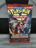 Factory Sealed Pokemon Sun & Moon Crimson Invasion 10 Card Booster Pack