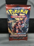 Factory Sealed Pokemon Sun & Moon Crimson Invasion 10 Card Booster Pack