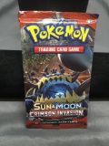 Factory Sealed Pokemon Sun & Moon Crimson Invasion 10 Card Booster Pack