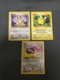 1999 Pokemon Jungle 3 Card Starter Lot - Eevee Pikachu & Meowth