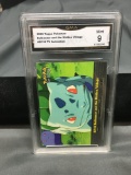 GMA Graded 2000 Topps Pokemon TV Animation Bulbasaur and The Hidden Village - Mint 9