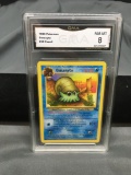 GMA Graded 1999 Pokemon Fossil Omanyte 52/62 Trading Card NM Mint 8