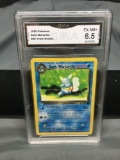 GMA Graded 2000 Pokemon Team Rocket Pokemon Card - Dark Wartortle - EX-NM 6.5