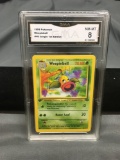 GMA Graded 1999 Pokemon Jungle 1st Edition Weepinbell 48/64 - NM-MT 8