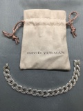 HIGH END AUTHENTIC DAVID YURMAN DY Heavy Sterling Silver DESIGNER BRACELET & BAG