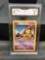 GMA Graded 1999 Pokemon Base Set Unlimited #43 ABRA Trading Card - VG-EX 4