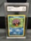 GMA Graded 1999 Pokemon Fossil Unlimited #54 SHELLDER Trading Card - NM+ 7.5