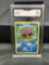 GMA Graded 1999 Pokemon Fossil Unlimited #54 SHELLDER Trading Card - NM+ 7.5