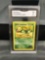 GMA Graded 2000 Pokemon Gym Heroes 1st Edition #76 ERIKA'S BELLSPROUT Trading Card - NM 7