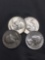 4 Count Lot of United States Washington Silver Quarters - 90% Silver Coins from Estate