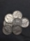 7 Count Lot of United States Mercury Silver Dimes - 90% Silver Coins from Estate