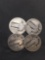 4 Count Lot of United States Standing Liberty Silver Quarters - 90% Silver Coins from Estate