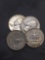 4 Count Lot of United States Washington Silver Quarters - 90% Silver Coins from Estate