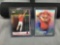 2 Card Lot of Topps Chrome MIKE TROUT Baseball Cards with REFRACTOR From Huge Collection