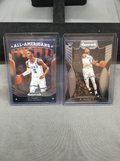 2 Card Lot of RJ BARRETT New York Knicks ROOKIE Basketball Cards from Huge Collection