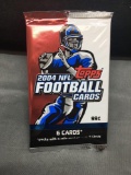 Factory Sealed 2004 Topps Football 6 Card Retail Pack - Ben Roethlisberger Rookie Card?