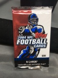 Factory Sealed 2004 Topps Football 6 Card Retail Pack - Ben Roethlisberger Rookie Card?