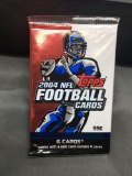 Factory Sealed 2004 Topps Football 6 Card Retail Pack - Ben Roethlisberger Rookie Card?