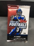 Factory Sealed 2004 Topps Football 6 Card Retail Pack - Ben Roethlisberger Rookie Card?