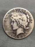 1926-S United States Peace Silver Dollar - 90% Silver Coin from Estate