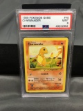 PSA Graded 1999 Pokemon Base Set Unlimited #46 CHARMANDER Trading Card - MINT 9