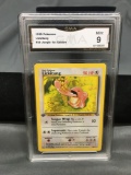 GMA Graded 1999 Pokemon Jungle 1st Edition #38 LICKITUNG Trading Card - MINT 9