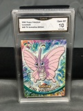 GMA Graded 1999 Topps Pokemon #49 VENOMOTH Trading Card - GEM MINT 10