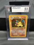 BGS Graded 2000 Base 2 Set #4 CHARIZARD Holofoil Rare Trading Card - EX+ 5.5