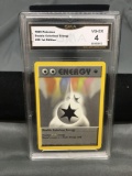 GMA Graded 1999 Pokemon Base Set 1st Edition Shadowless #96 DOUBLE COLORLESS ENERGY Trading Card -