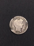 1902 United States Barber Silver Dime - 90% Silver Coin