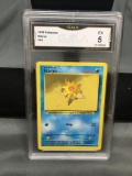 GMA Graded 1999 Pokemon Base Set Unlimited #65 STARYU Trading Card - EX 5