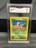 GMA Graded 1999 Pokemon Base Set Unlimited #55 NIDORAn Trading Card - VG-EX 4