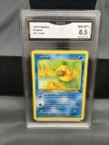 GMA Graded 1999 Pokemon Fossil Unlimited #53 PSYDUCK Trading Card - NM-MT+ 8.5