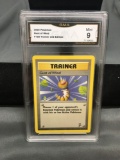 GMA Graded 2000 Pokemon Base 2 Set #120 GUST OF WIND Trading Card - MINT 9