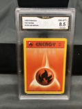 GMA Graded 2000 Pokemon Base 2 Set #126 FIRE ENERGY Trading Card - NM-MT+ 8.5