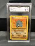 GMA Graded 2000 Pokemon Base 2 Set #90 RHYHORN Trading Card - NM-MT+ 8.5