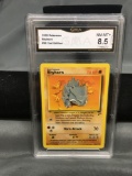 GMA Graded 2000 Pokemon Base 2 Set #90 RHYHORN Trading Card - NM-MT+ 8.5