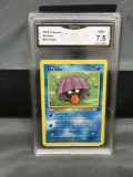 GMA Graded 1999 Pokemon Fossil Unlimited #54 SHELLDER Trading Card - NM+ 7.5