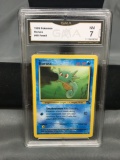 GMA Graded 1999 Pokemon Fossil Unlimited #49 HORSEA Trading Card - NM 7