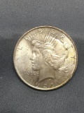 1923 United States Peace Silver Dollar - 90% Silver Coin from Estate