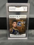 GMA Graded 2017-18 Donruss Optic Rookie Kings DONOVAN MITCHELL Jazz ROOKIE Basketball Card - GEM