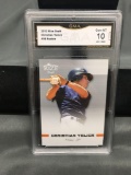 GMA Graded 2012 Rize Draft CHRISTIAN YELICH Brewers ROOKIE Baseball Card - GEM MINT 10