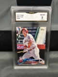 GMA Graded 2018 Topps #300 MIKE TROUT Angels Baseball Card - NM-MT 8