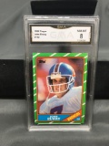 GMA Graded 1986 Topps #112 JOHN ELWAY Broncos Vintage Football Card - NM-MT 8