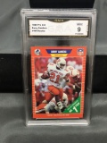 GMA Graded 1989 Pro Set #494 BARRY SANDERS Lions ROOKIE Football Card - MINT 9