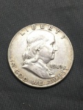 1949 United States Franklin Silver Half Dollar - 90% Silver Coin from Estate