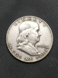 1950-D United States Franklin Silver Half Dollar - 90% Silver Coin from Estate